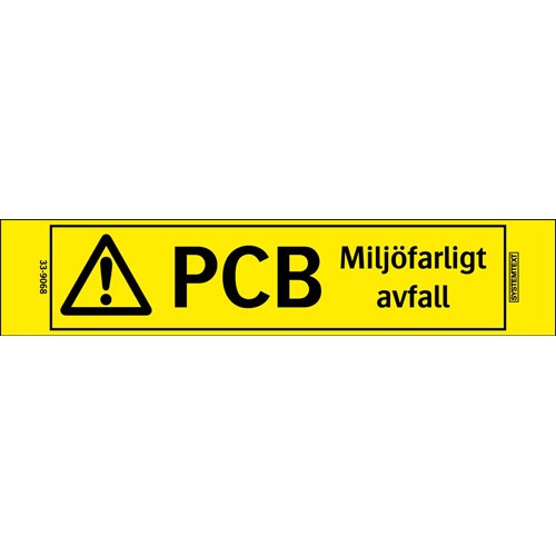 Varningstejp PCB<br />miljöfarligt avfall