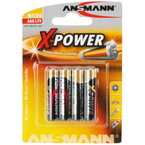 Alkaliska batterier ANSMANN<br />X-Power